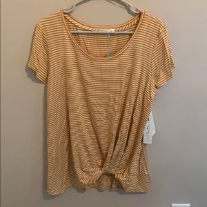 Knot-front Stripe Shirt NWT